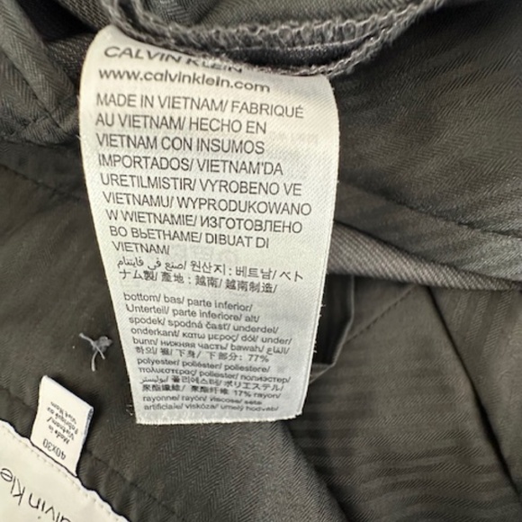 Bundle 3 Men's Calvin Klein Dress Pants Dark Gray Pattern (40x30) - Picture 6 of 8